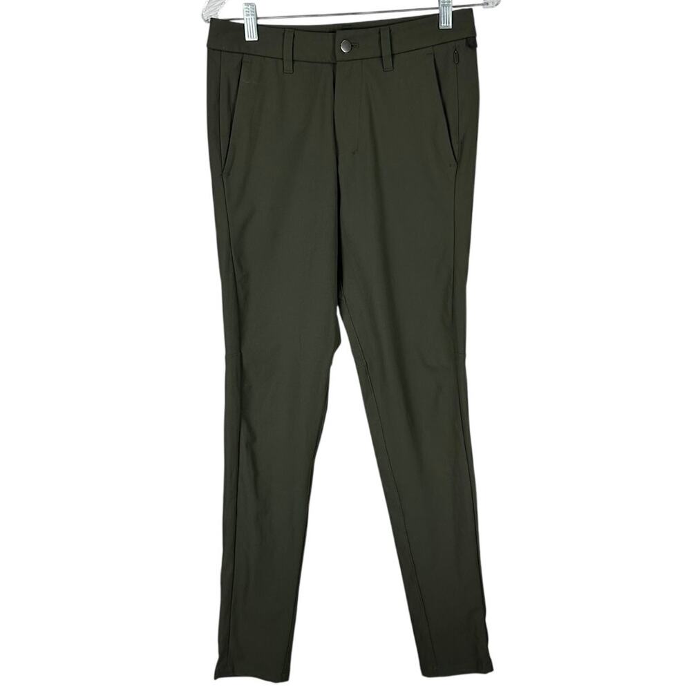 Lululemon Commission Pant Skinny Warpstreme Dark Olive Men's Size 28 x 31 EUC